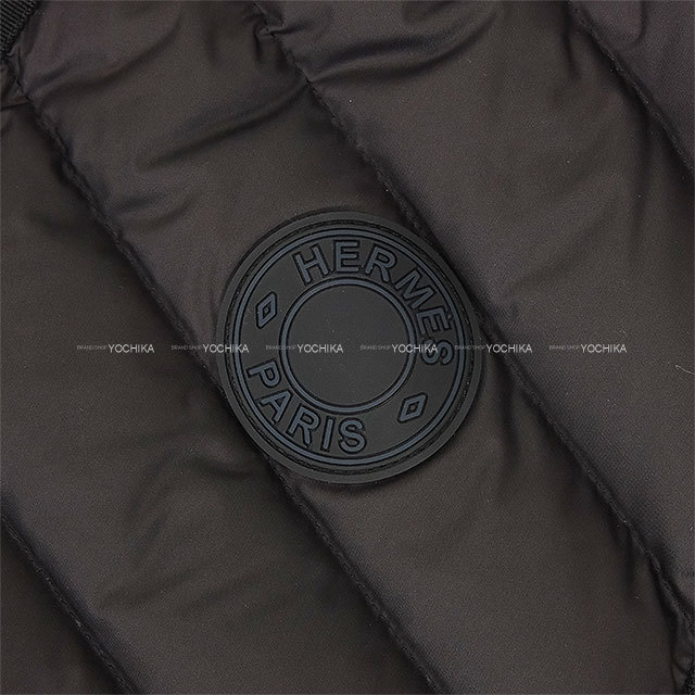 HERMES エルメス ダウンベスト クルードセル パッチ付き 黒 (ブラック