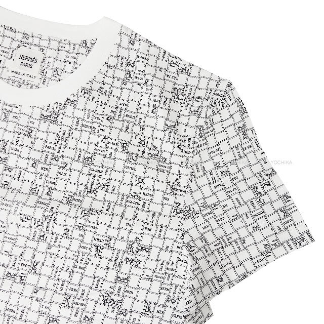 エルメス　Tシャツワンピース　チュニック　コーチングリミックス　白　38 新品 エルメス Tシャツワンピース チュニック コーチングリミックス 白 38