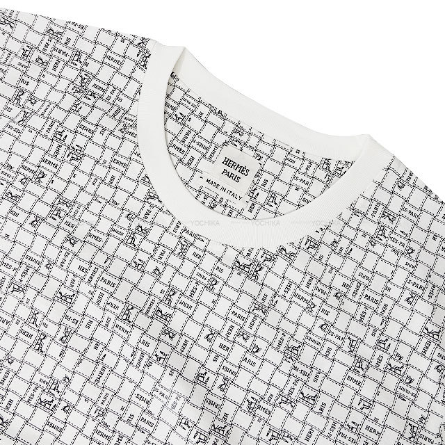 HERMES エルメス ワンピース 半袖Tシャツ ボルデュック 白 (ホワイト