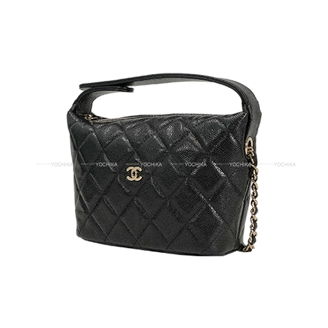 CHANEL シャネル ショルダーバッグ ホーボー マトラッセ ココマーク 黒