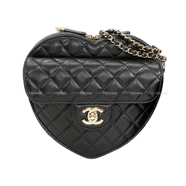 CHANEL シャネル ショルダーバッグ ハートシェイプ マトラッセ ココ