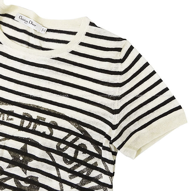 渋谷並木橋店】2022年秋冬 Dior ディオール ニット 半袖 ボーダー L