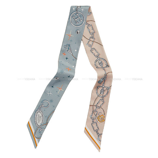 HERMES エルメス スカーフ ツイリー セラフェット ブルーグラシエ