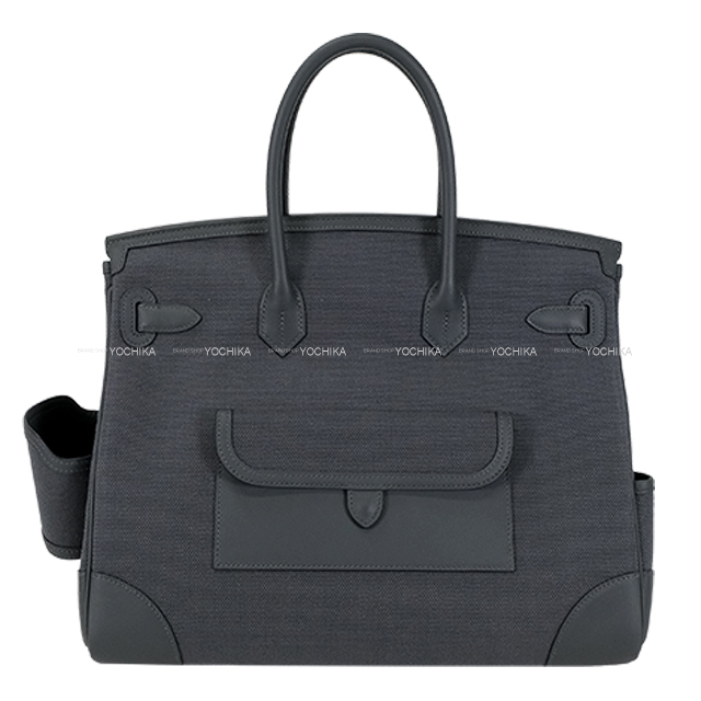 HERMES エルメス ハンドバッグ バーキン35 カーゴ ポケット グリ