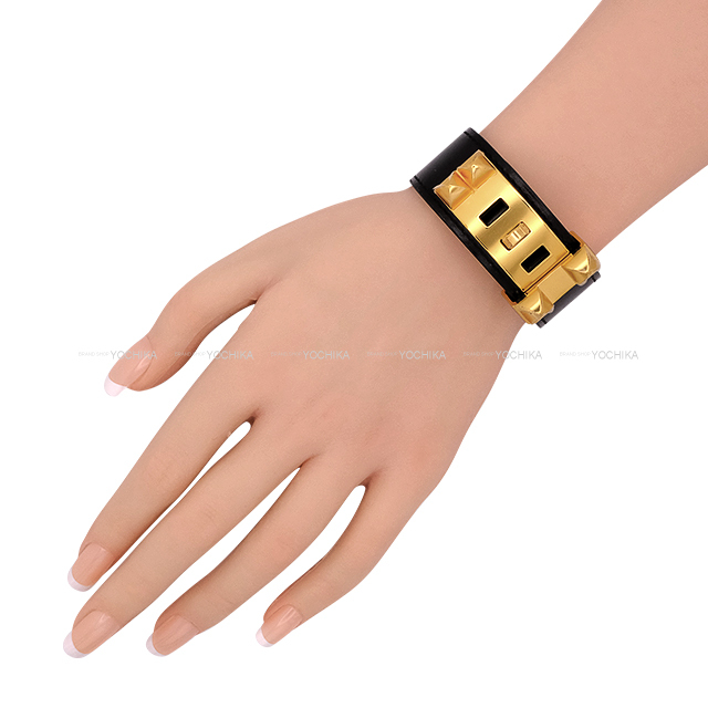 HERMES エルメス バングル コリエドシアン ディスコ フォーヴル 24 黒