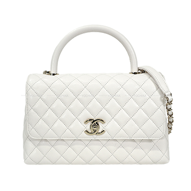 激レア CHANEL ホワイト タンクトップ CHANEL シャネル ショルダーバッグ マトラッセ ココハンドルトップ