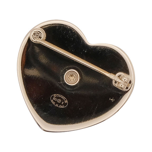 CHANEL シャネル ブローチ ハート ココマーク 黒 (ブラック