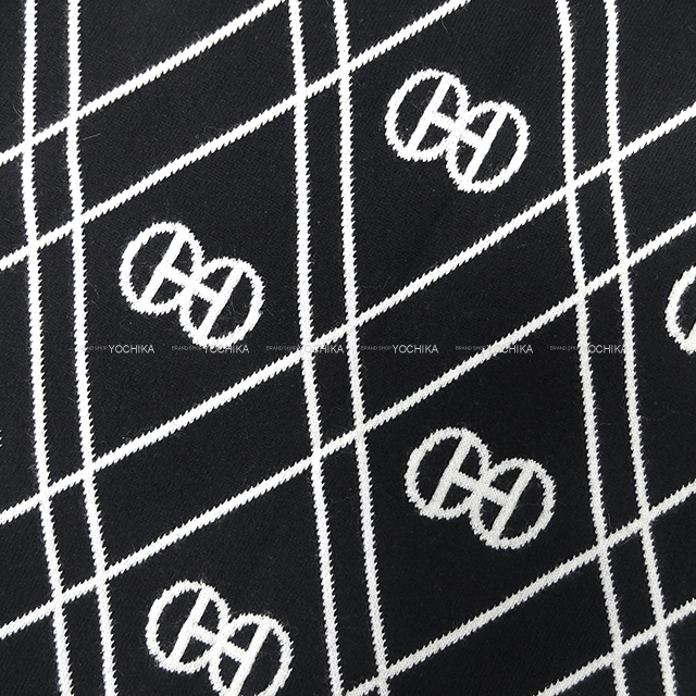 渋谷並木橋店】HERMES エルメス ワンピース 半袖 ニット Hロンド 黒