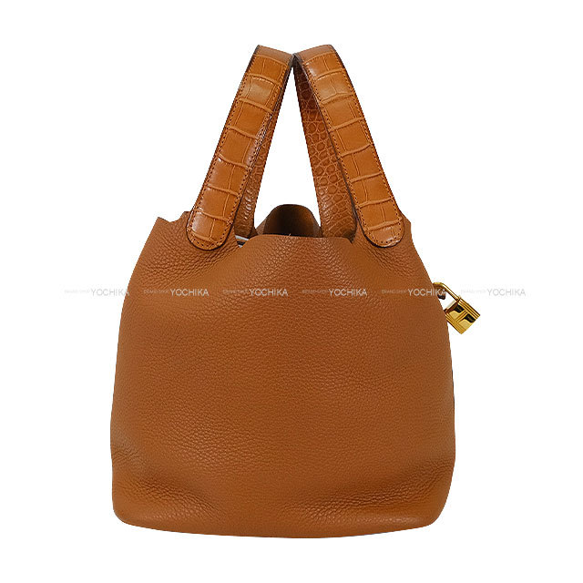 HERMES エルメス ハンドバッグ ピコタンロック 22 MM タッチ ゴールド