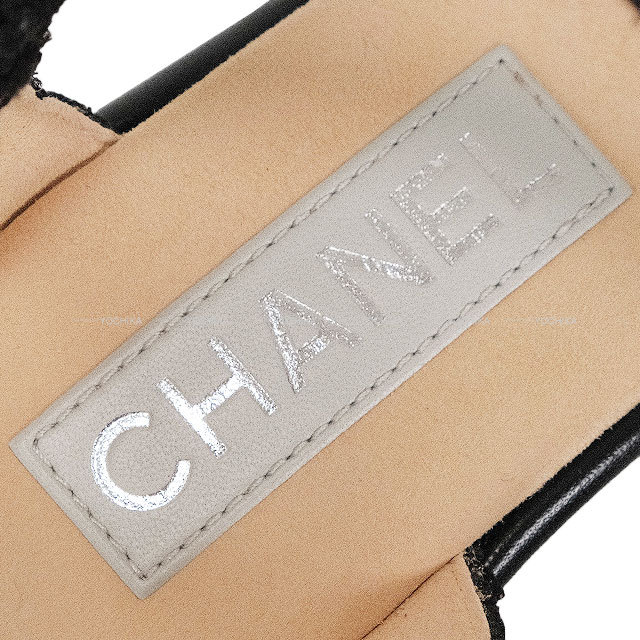 渋谷並木橋店】CHANEL シャネル サンダル ウェッジソール 黒 (ブラック