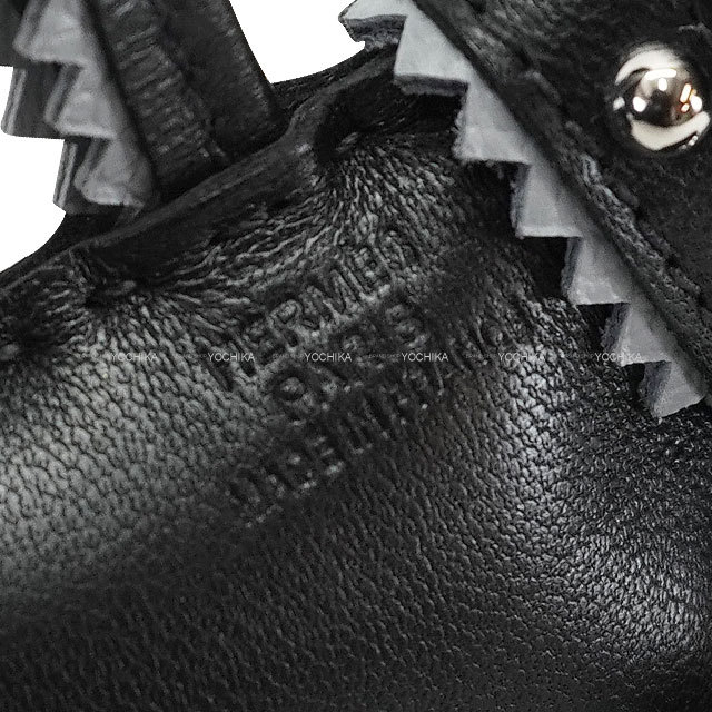 HERMES エルメス バッグチャーム バディ 犬 スタッズ 首輪付 黒