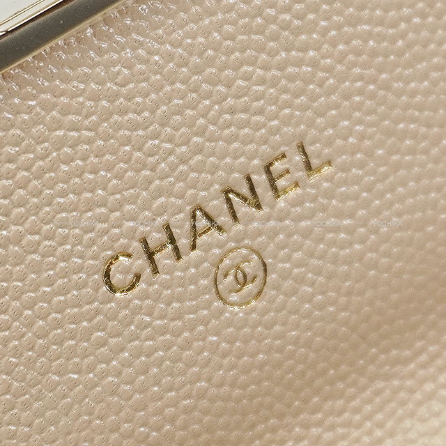 CHANEL シャネル 長財布 マトラッセ ココ ロック ベージュ グレインド