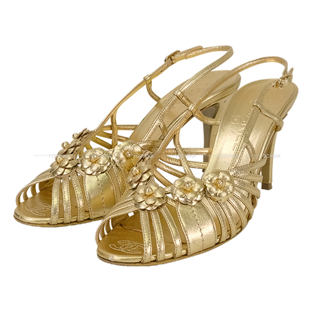 【CHANEL】ヴィンテージ　 バレーシューズ　キラキラゴールド CHANEL】ヴィンテージ バレーシューズ キラキラゴールド CHANEL