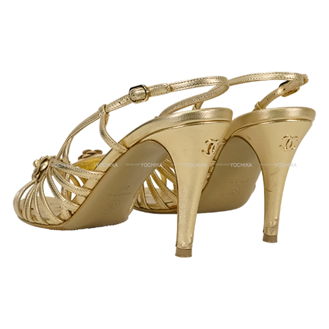 CHANEL☆シャネル パンプス38.5 ゴールド金具 美品【シャネル】レザーパンプス ココマーク ハイヒール ゴールド金具