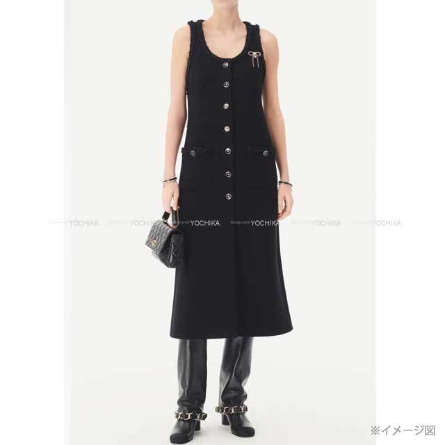 2025-26年秋冬 CHANEL シャネル ドレス ミディ ココボタン ツイード