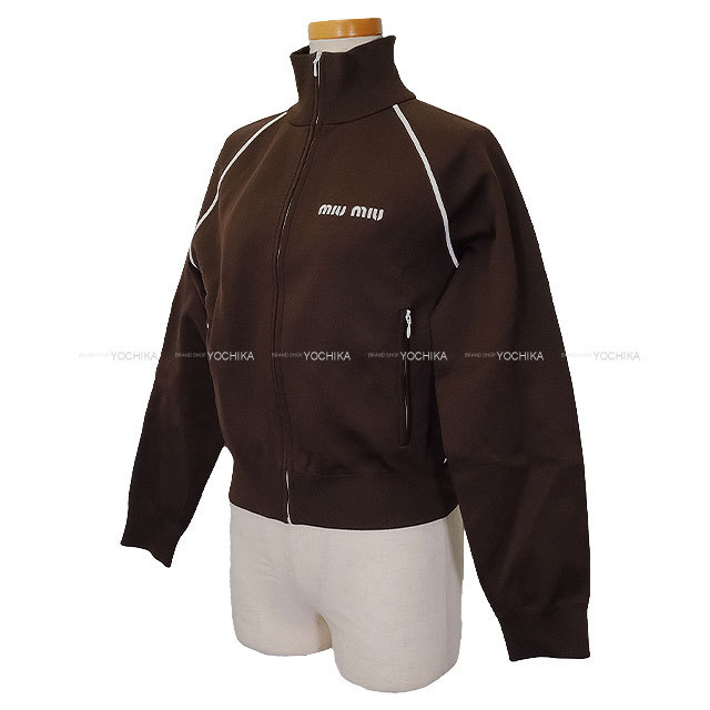 Miu Miu ミュウミュウ トップス テクニカルヤーン スウェット ブラウン