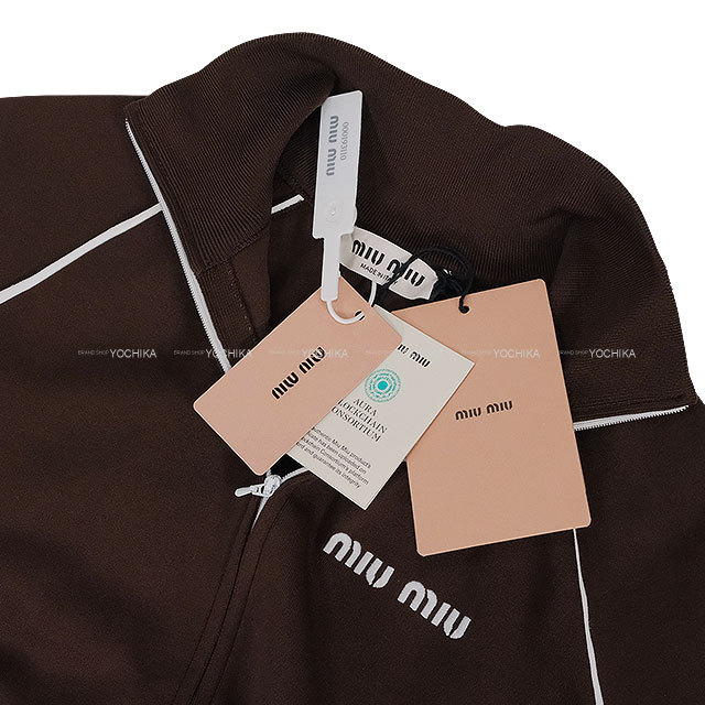 Miu Miu ミュウミュウ トップス テクニカルヤーン スウェット ブラウン