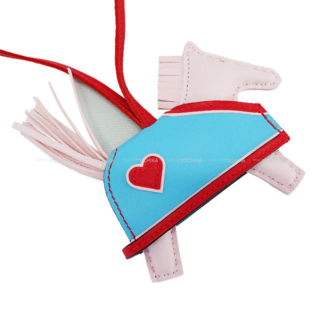 HERMES エルメス バッグチャーム ロデオ ロベオ クール PM ローズ