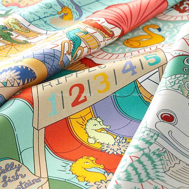 HERMES エルメス スカーフ カレ90 スプラッシュパーク ダブルフェイス