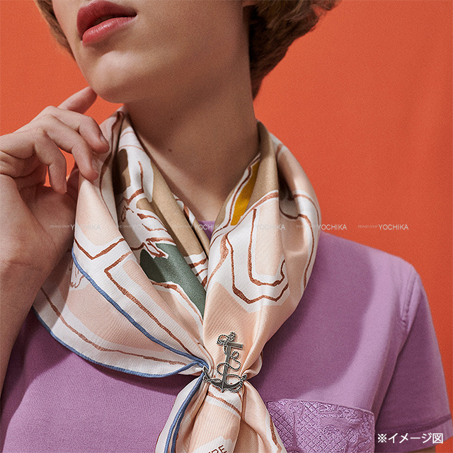HERMES エルメス スカーフリング 70 アンクル パーマブラス 真鍮