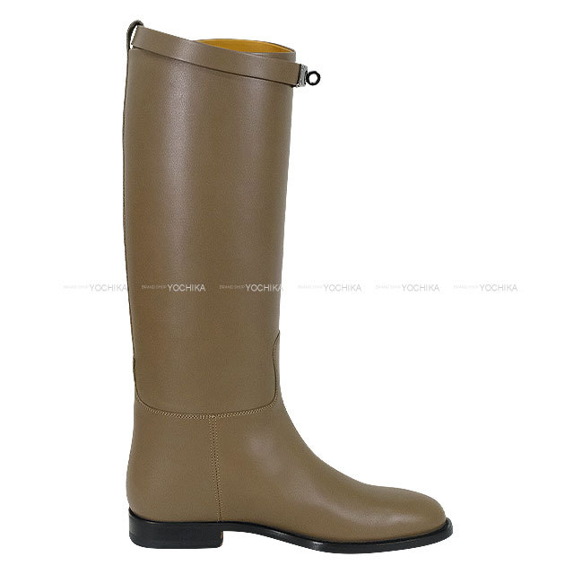 HERMES エルメス ブーツ ジャンピング ショート ケリーベルト エトープ