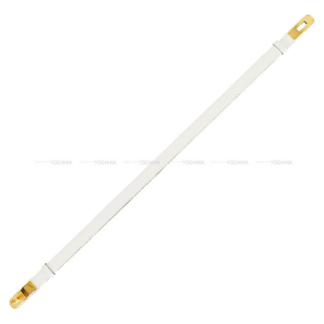 正規品HERMES ベルト〈ケリー〉 ホワイト HERMES ケリーベルト ホワイトレザーベルト ピンクゴールド金具 ケリー