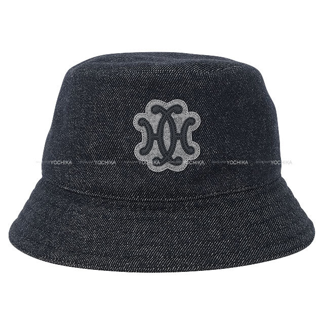 HERMES エルメス ハット ハーパー リフト #57 インディゴ カシミヤ