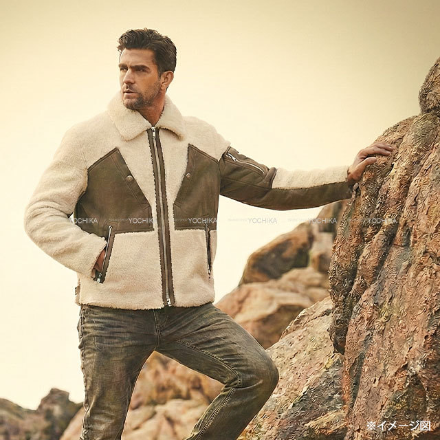 2021年秋冬 HERMES エルメス ブルゾン メンズ ジャケット ムートン