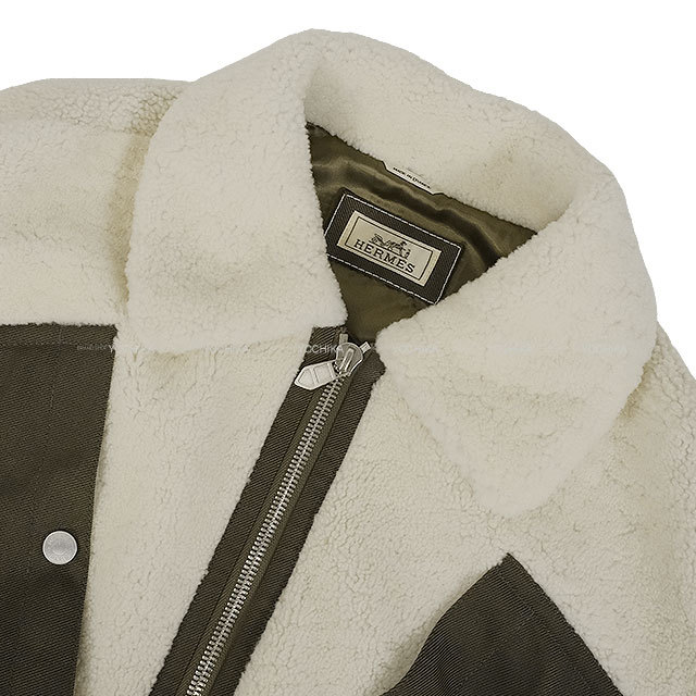 2021年秋冬 HERMES エルメス ブルゾン メンズ ジャケット ムートン