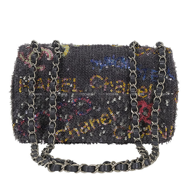 美品 シャネル CHANEL ガールシャネル ショルダー バッグ ツイード ラムスキン マルチカラー ブラック A90766 シルバー 金具 90294403 CHANEL - 美品 シャネル CHANEL ガールシャネル ショルダー バッグ