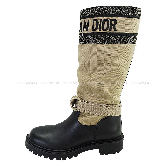 Dior ディオール ブーツ Dメジャー ベージュ/黒 (ブラック