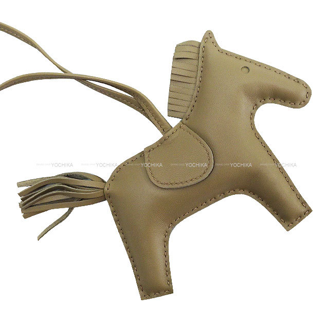 HERMES エルメス バッグチャーム ロデオ MM ベージュマルファ