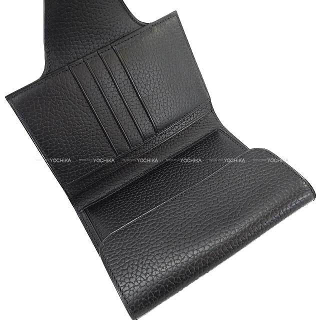 HERMES エルメス 二つ折り財布 イリアード コンパクト 黒 (ブラック