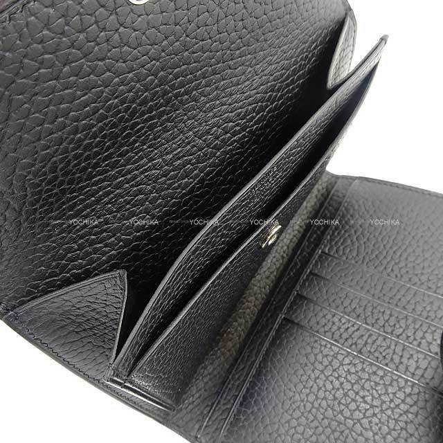 HERMES エルメス 二つ折り財布 イリアード コンパクト 黒 (ブラック
