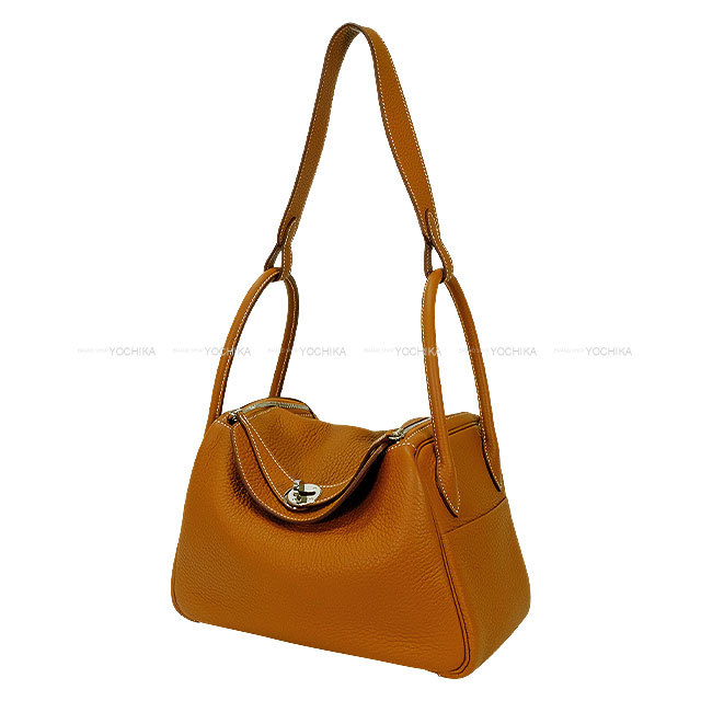 HERMES エルメス ショルダーバッグ リンディ26 ゴールド トリヨン