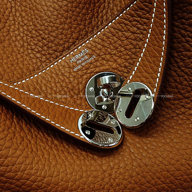 HERMES エルメス ショルダーバッグ リンディ26 ゴールド トリヨン