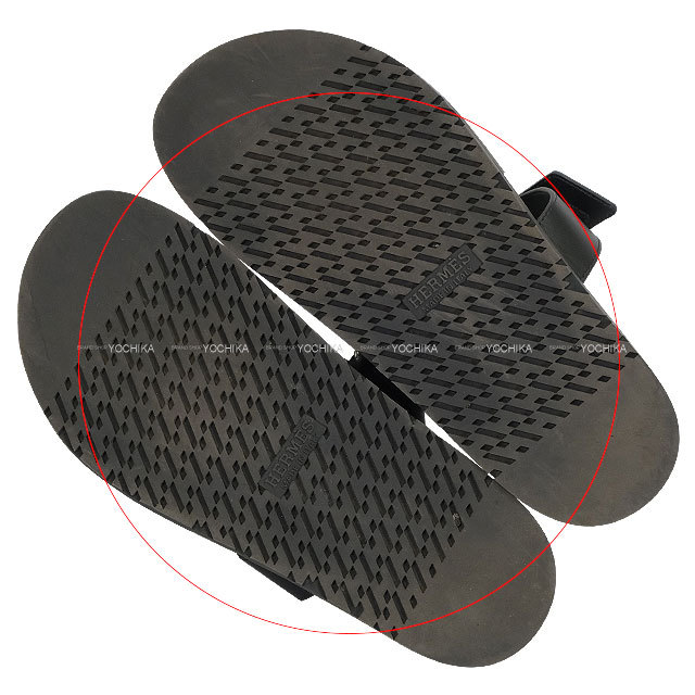 HERMES エルメス サンダル メンズ シプレ 黒 (ブラック) カーフ 25cm