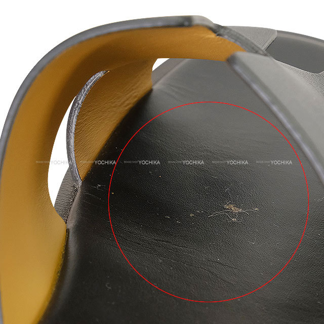 HERMES エルメス サンダル メンズ イズミール 黒 (ブラック) カーフ