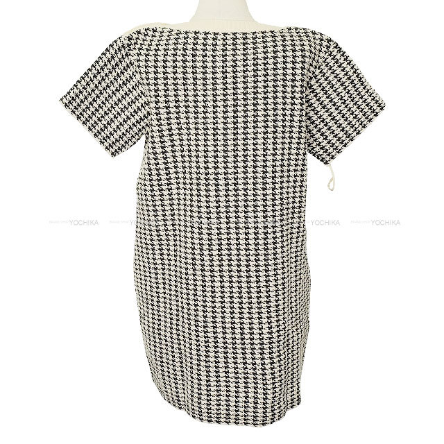 Dior ディオール ワンピース 半袖 千鳥格子 パールボタン 黒 (ブラック