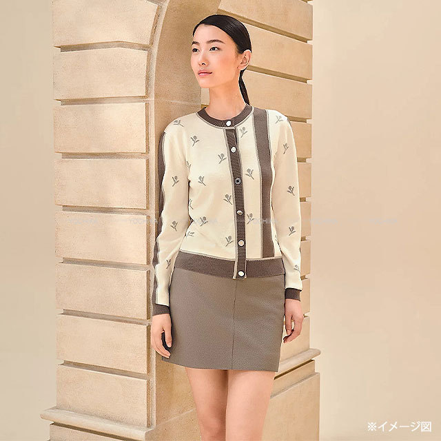 2023年秋冬 HERMES エルメス カーディガン エトリエ 刺繍 セリエボタン