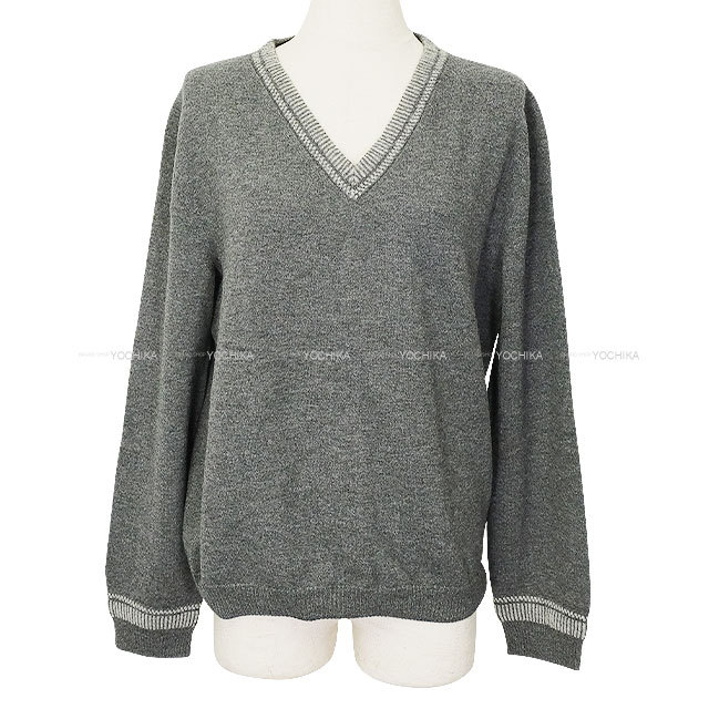 2016年AW HERMES エルメス セーター レディース Vネック H刺しゅう