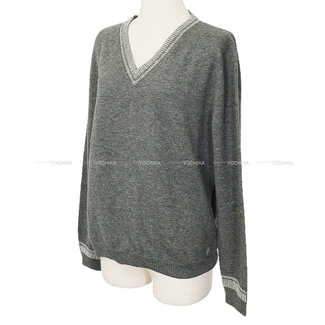 2016年AW HERMES エルメス セーター レディース Vネック H刺しゅう