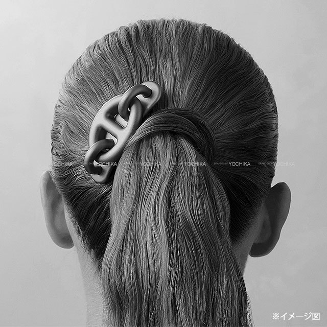 HERMES エルメス バレッタ トリ マイヨン PM ネイビー アルミ二ウム 新品