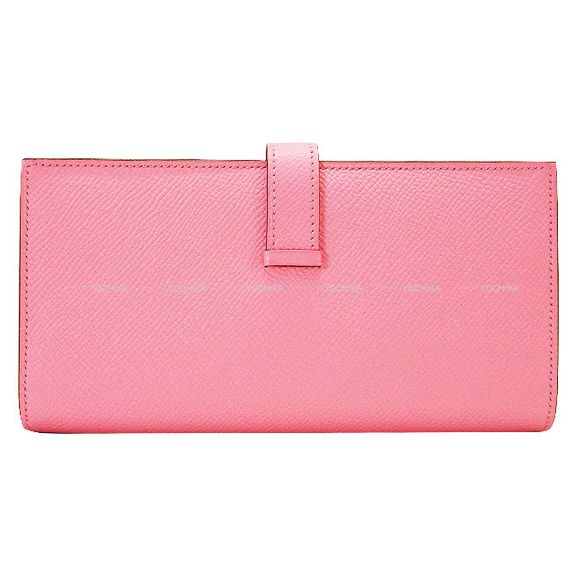 HERMES エルメス 長財布 ベアンスフレ ローズコンフェッティ エプソン