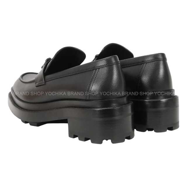 HERMES エルメス モカシン ルーブル 黒 (ブラック) カーフ 24.5cm