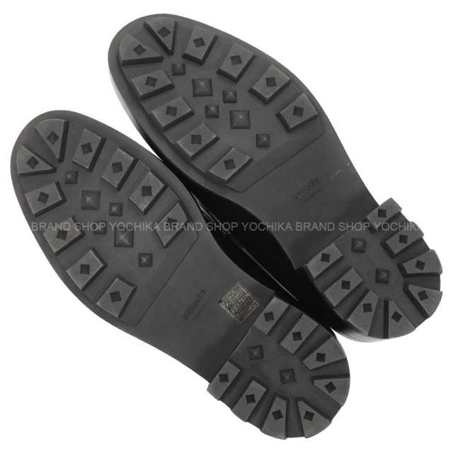 HERMES エルメス モカシン ルーブル 黒 (ブラック) カーフ 24.5cm