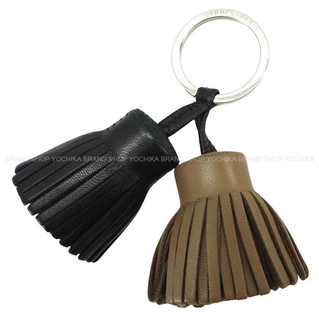 渋谷並木橋店】HERMES エルメス キーホルダー カルメン ウノドス 黒