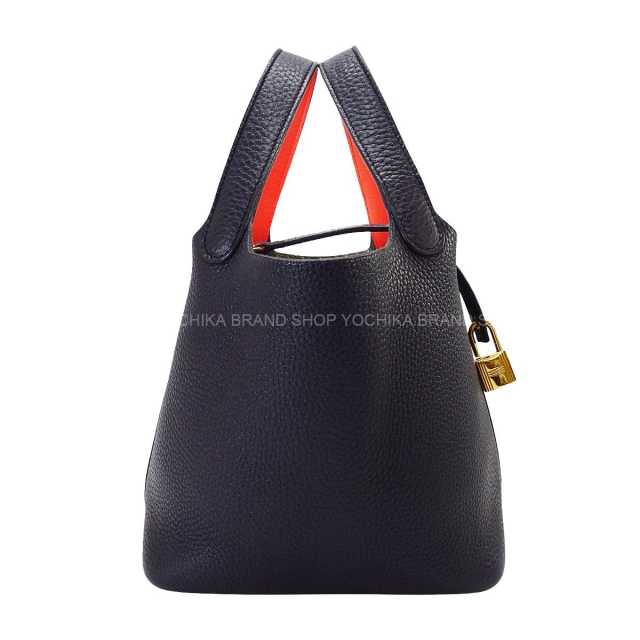 HERMES エルメス ハンドバッグ ピコタンロック 18 PM エクラ ブルー