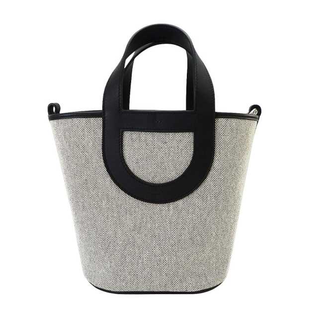 HERMES エルメス ハンドバッグ インザループ18 黒 (ブラック)/エクリュ