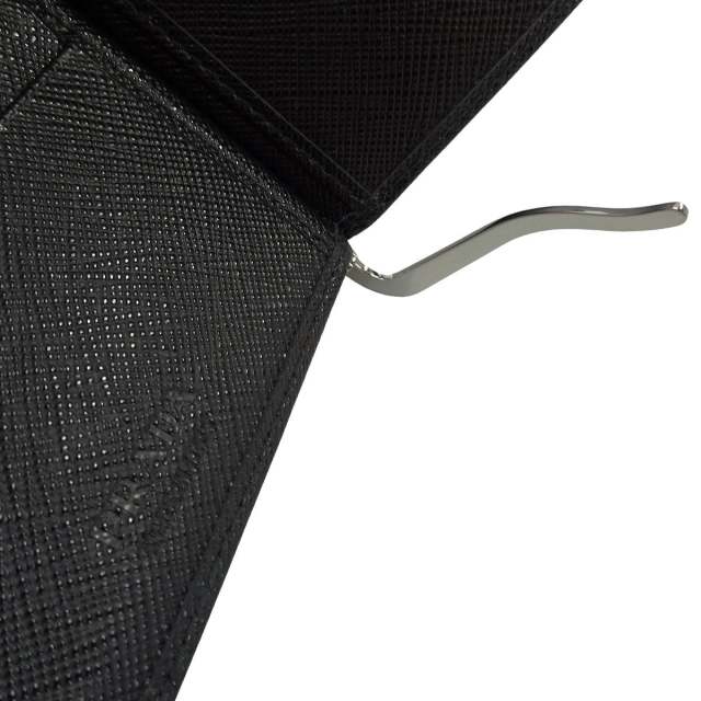 PRADA プラダ 二つ折り財布 マネークリップ付 トライアングル 黒